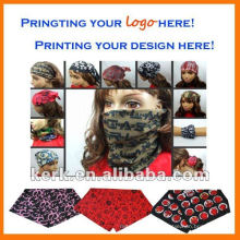 Outdoor Multi Functional Print Seemless Bandana Scarf